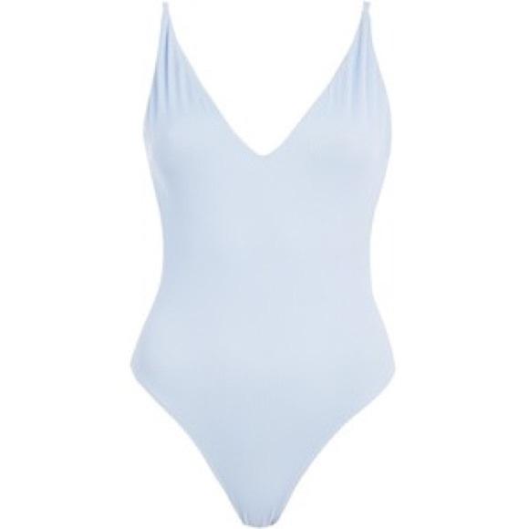 Topshop Other - Blue Ribbed One Piece Swim